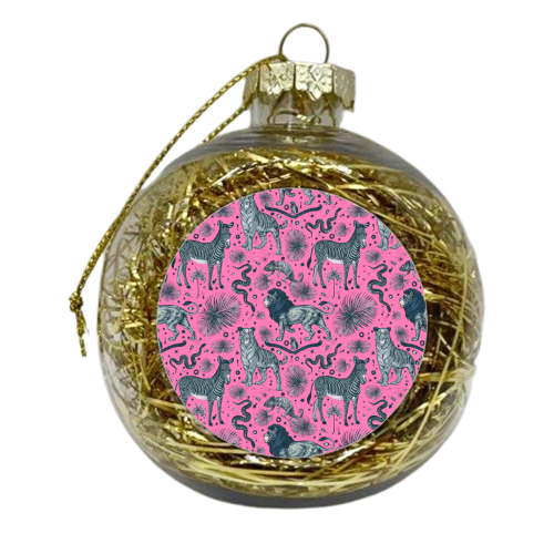 Exotic Jungle Animal Print - xmas bauble by Wallace Elizabeth