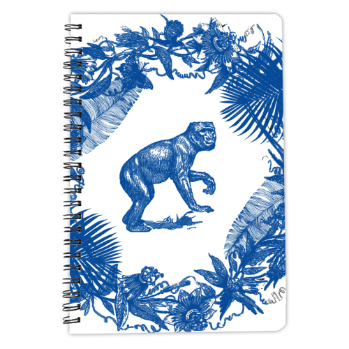 Exotic Willow | Monkey - personalised A4, A5, A6 notebook by Wallace Elizabeth