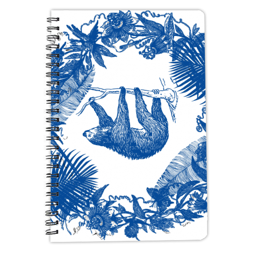 Exotic Willow | Sloth - personalised A4, A5, A6 notebook by Wallace Elizabeth