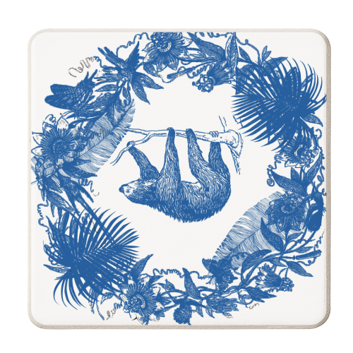 Exotic Willow | Sloth - personalised beer coaster by Wallace Elizabeth