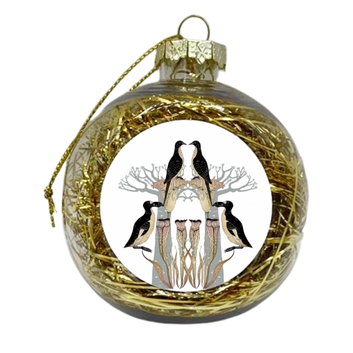 Extinct -  Birds - xmas bauble by Jo Burgess