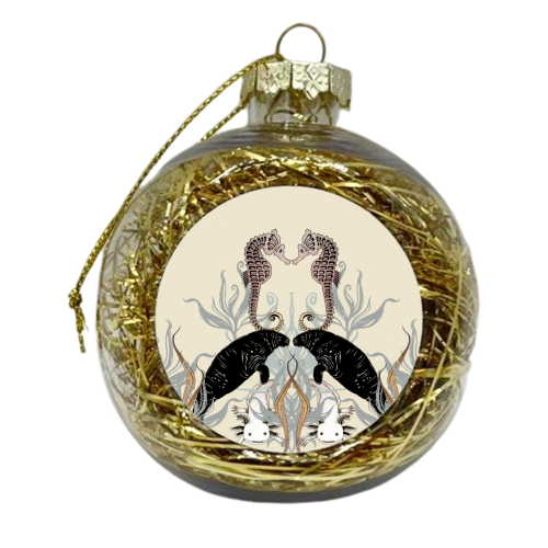 Extinct/Endangered - Sea Creatures - xmas bauble by Jo Burgess