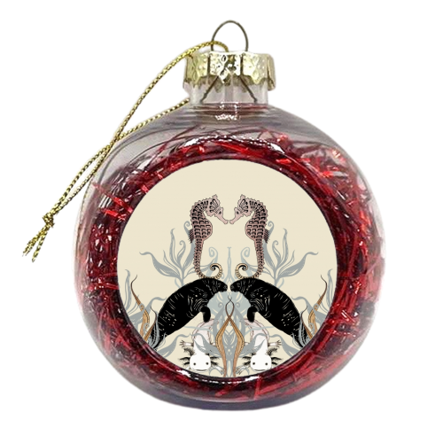 Extinct/Endangered - Sea Creatures - xmas bauble by Jo Burgess