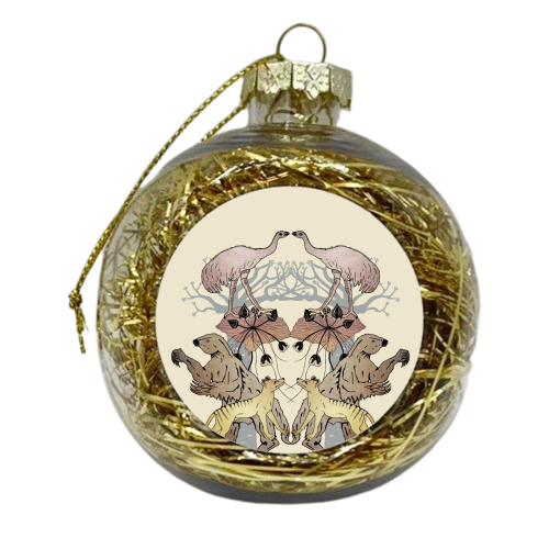 Extinct - Mammals - xmas bauble by Jo Burgess