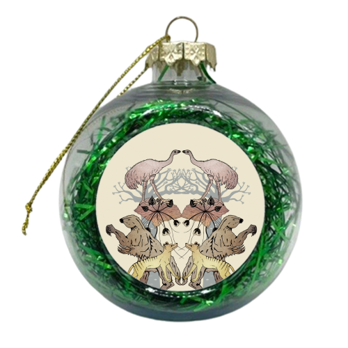 Extinct - Mammals - xmas bauble by Jo Burgess