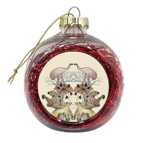 Extinct - Mammals - xmas bauble by Jo Burgess