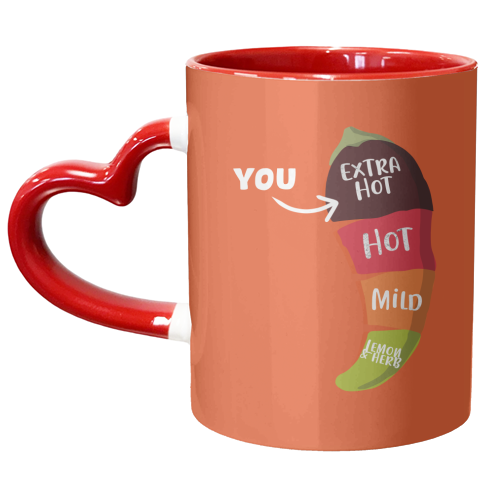 Extra Hot - unique mug by Pink and Pip