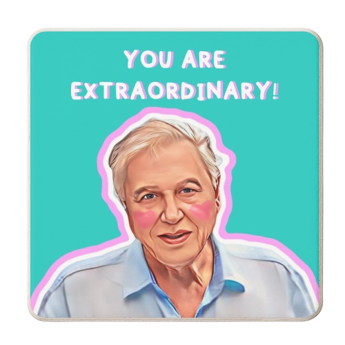 Extraordinary David - personalised beer coaster by DOLLY WOLFE