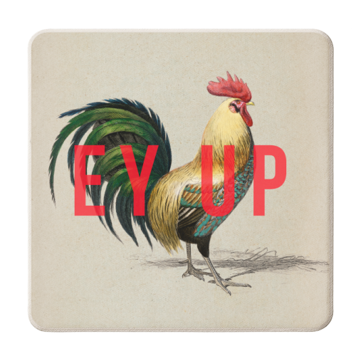 Ey Up - personalised beer coaster by The 13 Prints