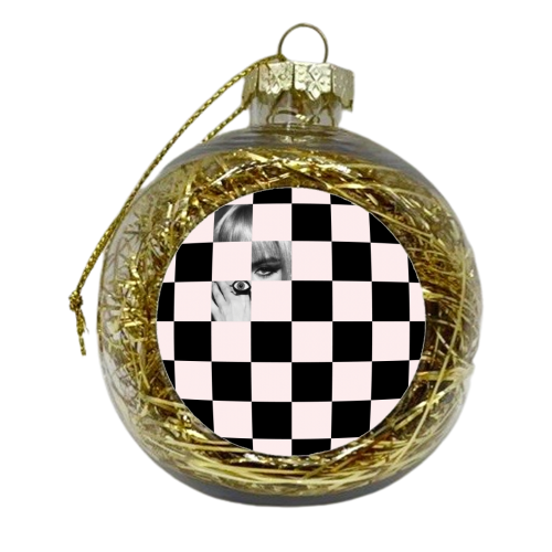 Eye Checkered Print | Chequered - xmas bauble by OhMC! Designs