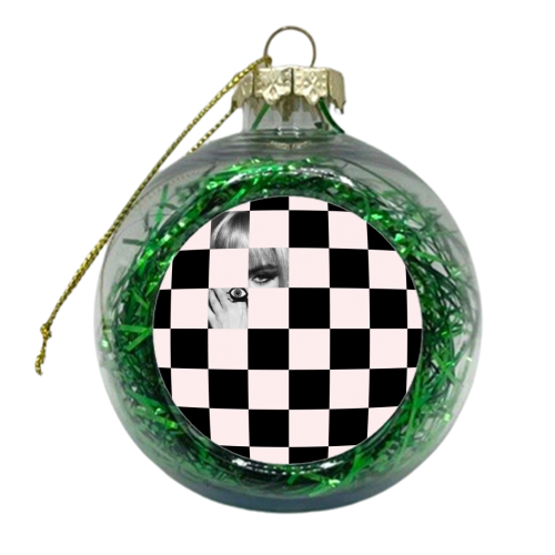Eye Checkered Print | Chequered - xmas bauble by OhMC! Designs