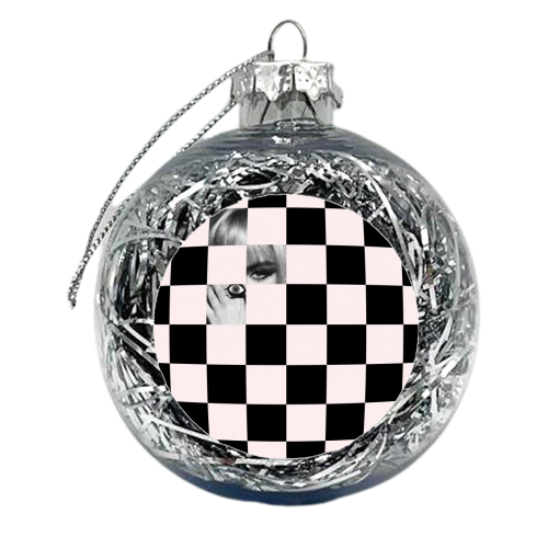 Eye Checkered Print | Chequered - xmas bauble by OhMC! Designs