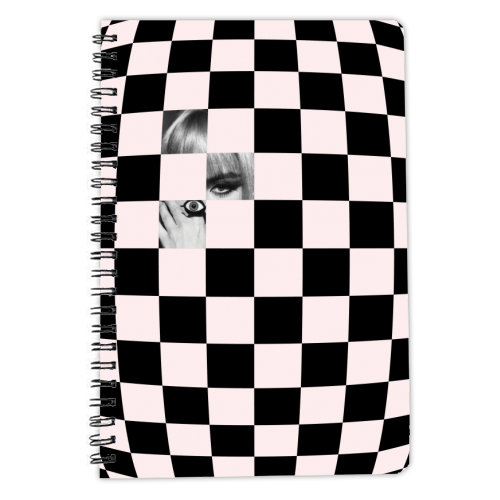 Eye Checkered Print | Chequered - personalised A4, A5, A6 notebook by OhMC! Designs