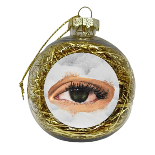 Eye in the sky, surrealism art - xmas bauble by Amina Pagliari