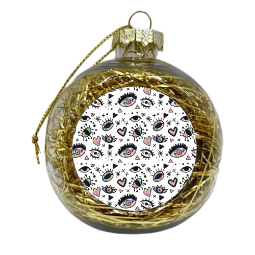 Eye Spy - xmas bauble by Cassie Swindlehurst