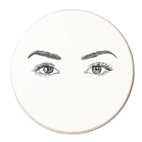 Eyes On You - personalised beer coaster by Uma Prabhakar Gokhale