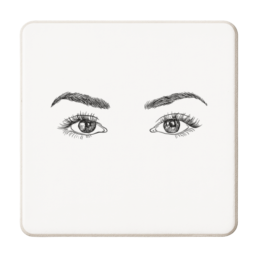 Eyes On You - personalised beer coaster by Uma Prabhakar Gokhale