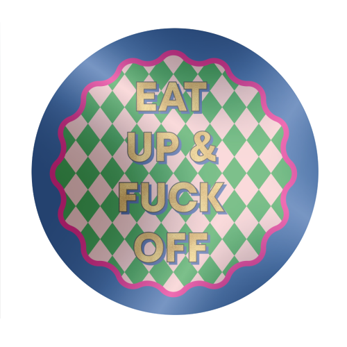 & F*CK OFF - Circle Sticker by Claire Atwood