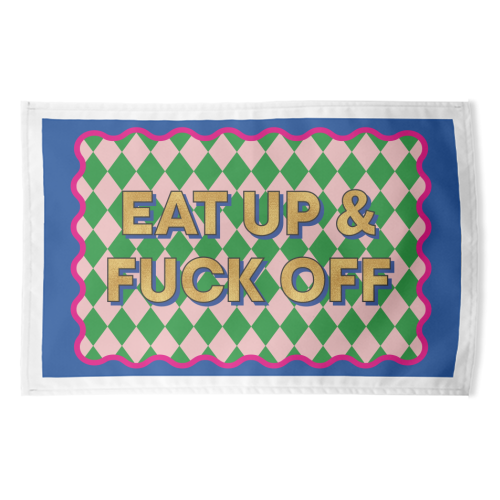 & F*CK OFF - funny tea towel by Claire Atwood