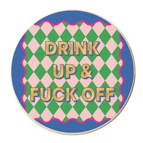 & F*CK OFF - personalised beer coaster by Claire Atwood