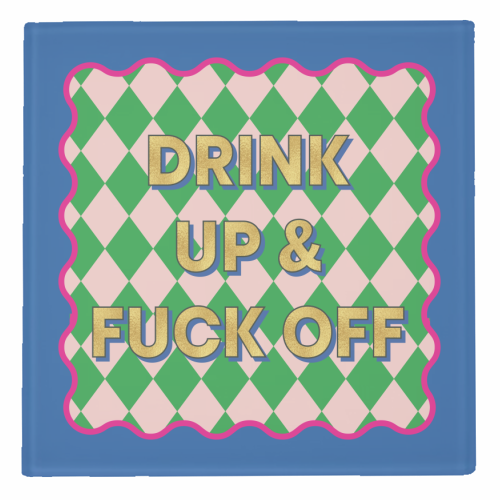 & F*CK OFF - personalised beer coaster by Claire Atwood