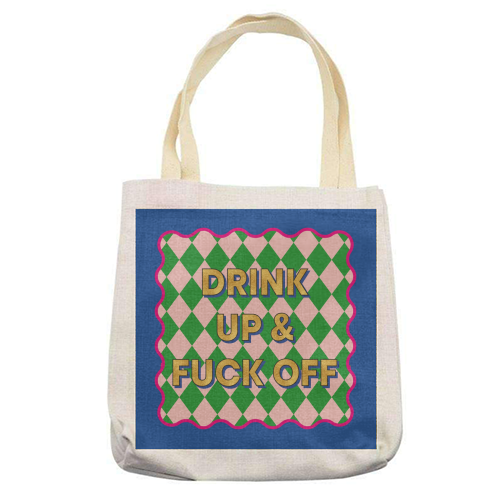& F*CK OFF - printed canvas tote bag by Claire Atwood