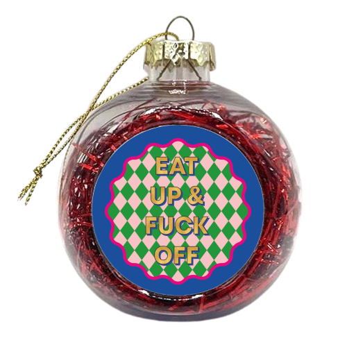 & F*CK OFF - xmas bauble by Claire Atwood