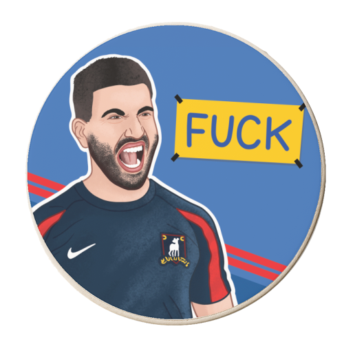 F*ck Roy Kent - personalised beer coaster by Loren Grosvenor