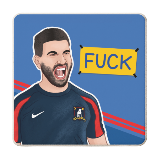 F*ck Roy Kent - personalised beer coaster by Loren Grosvenor