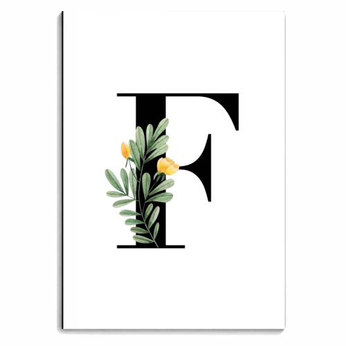 F Floral Letter Initial - personalised A4, A5, A6 notebook by Toni Scott