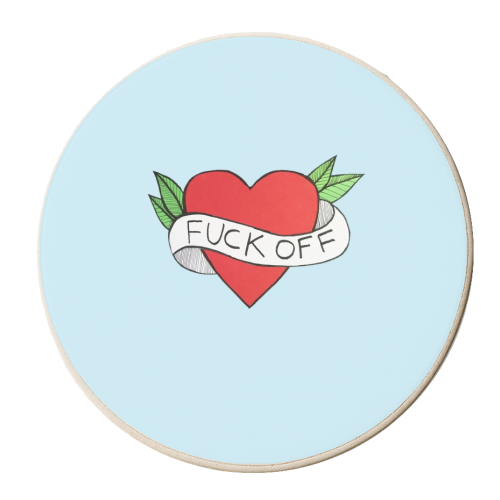 F**K OFF - personalised beer coaster by Yazmin Brooks