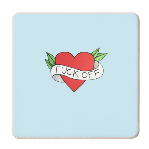 F**K OFF - personalised beer coaster by Yazmin Brooks