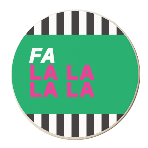Fa la la la la - personalised beer coaster by The Boy and the Bear