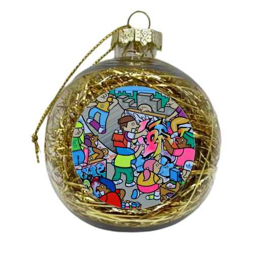 Fab Five Freddy's New Wave Wild Style Tag Team - xmas bauble by Darren Baxter