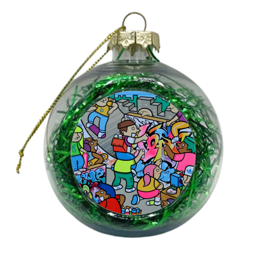 Fab Five Freddy's New Wave Wild Style Tag Team - xmas bauble by Darren Baxter