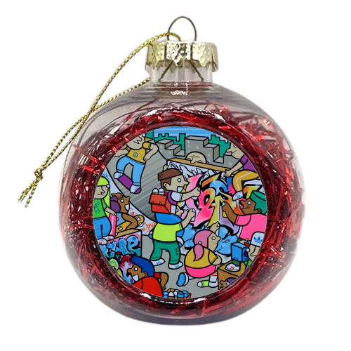 Fab Five Freddy's New Wave Wild Style Tag Team - xmas bauble by Darren Baxter