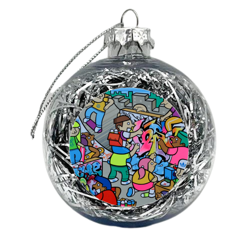 Fab Five Freddy's New Wave Wild Style Tag Team - xmas bauble by Darren Baxter