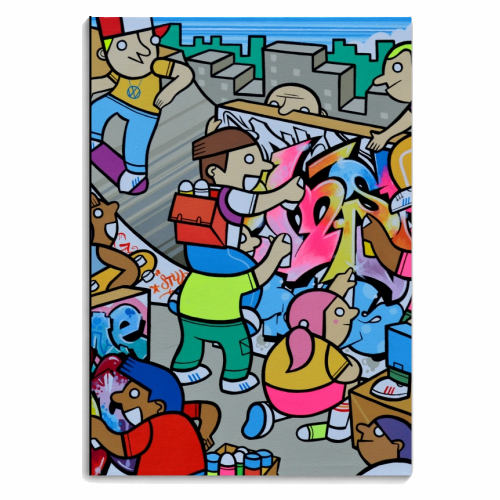 Fab Five Freddy's New Wave Wild Style Tag Team - personalised A4, A5, A6 notebook by Darren Baxter