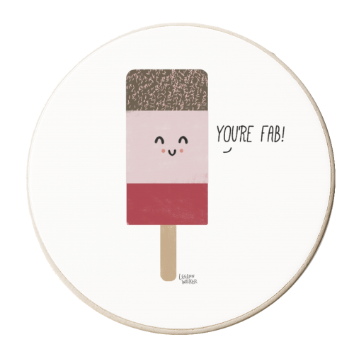 Fab - personalised beer coaster by Leeann Walker