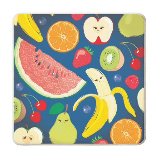 Fabricated Fruit - personalised beer coaster by Lizzie Barber