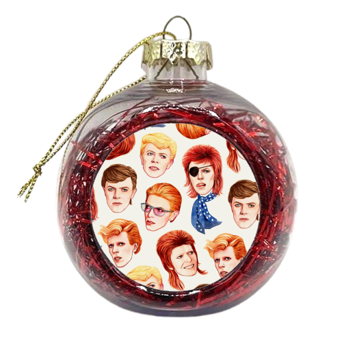 Fabulous Bowie - xmas bauble by Helen Green