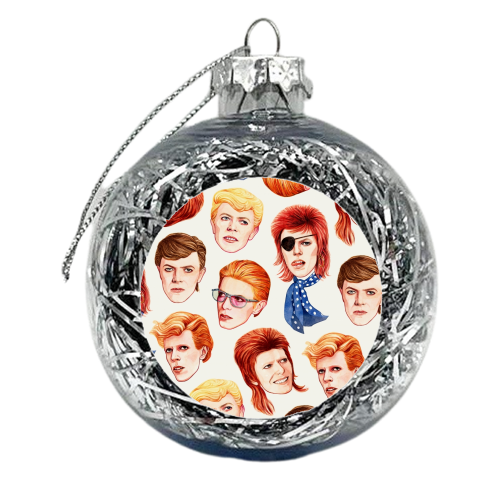 Fabulous Bowie - xmas bauble by Helen Green