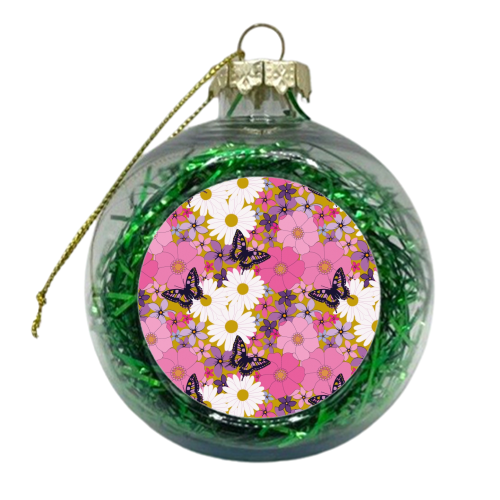 Fabulous Florals - xmas bauble by Luxe and Loco