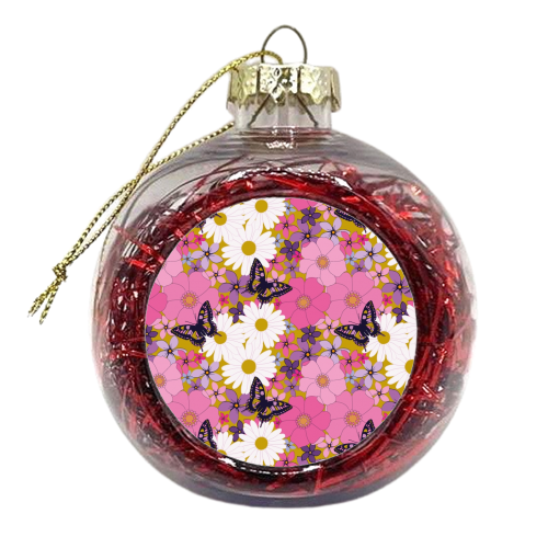 Fabulous Florals - xmas bauble by Luxe and Loco
