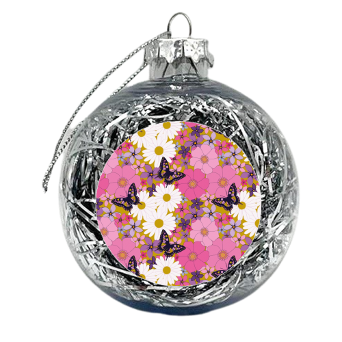 Fabulous Florals - xmas bauble by Luxe and Loco