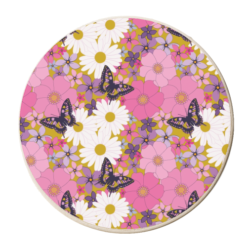 Fabulous Florals - personalised beer coaster by Luxe and Loco