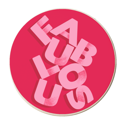 FABULOUS - personalised beer coaster by Ania Wieclaw