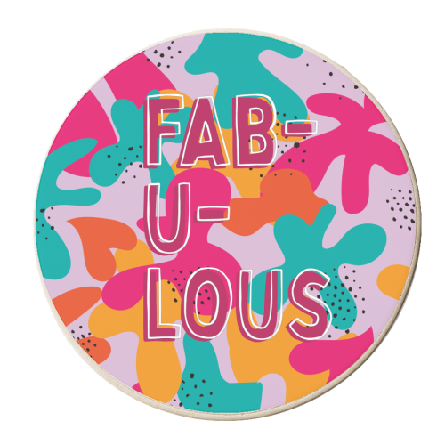 Fabulous - personalised beer coaster by Laura Lonsdale