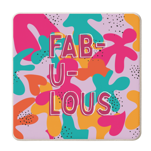 Fabulous - personalised beer coaster by Laura Lonsdale