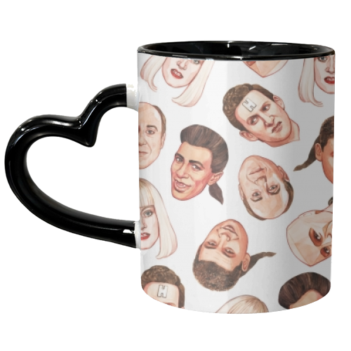Faces of the Dwarf - unique mug by Helen Green
